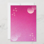 まばゆいピンクハートバレンタインデーパーティー 招待状 (裏面)