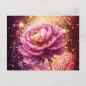 まばゆいピンク色のキラキラ ポストカード (正面)