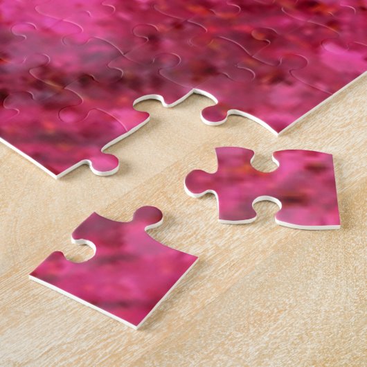 まばゆいピンク ジグソーパズル (側面)