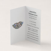 まばゆいフェイクグリッターリップメイクアップアーティストビジネス 名刺 (内部)