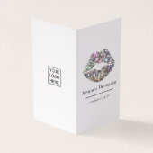 まばゆいフェイクグリッターリップメイクアップアーティストビジネス 名刺 (外部)