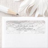 まばゆいブルーフピンク紙吹雪大理石PixDezines ラベル (インサイチュ)