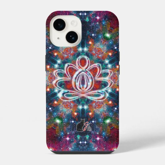 まばゆい禅ロータス iPhoneケース (裏面)