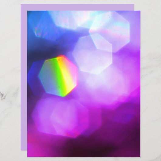 まばゆい紫色のブルーブライトスクラップブック紙シート (正面/裏面)