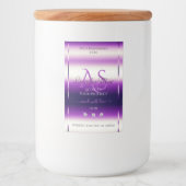 まばゆい紫色の製品ラベルダイヤモンドモノグラム フードラベル (正面)