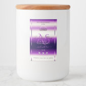 まばゆい紫色の製品ラベル宝石モノグラムロゴ フードラベル (正面)