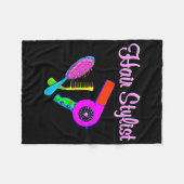 まばゆい美容師ティーとギフト フリースブランケット (正面(横))