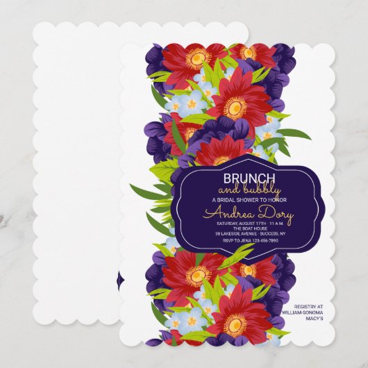 まばゆい花招待状 招待状 (正面/裏面)