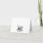 まばゆい蝶のノートカード カード (裏面)