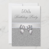 まばゆい銀の誕生日パーティー 招待状 (正面)