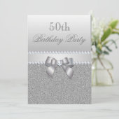 まばゆい銀の誕生日パーティー 招待状 (スタンド正面)