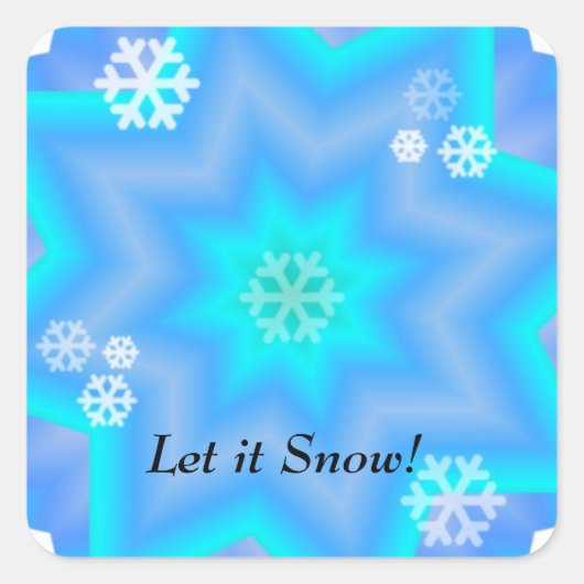 まばゆい雪 スクエアシール (正面)