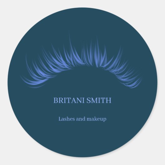 まばゆい青いクラシックエレガント、 ラウンドシール (正面)