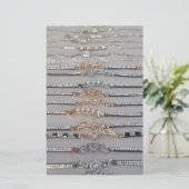 まばゆい飾ダイヤモンドチェーンアートワークジュエリー 便箋 (スタンド正面)