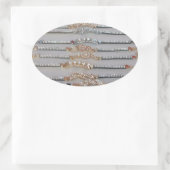 まばゆい飾ダイヤモンドチェーンアートワークジュエリー 楕円形シール (バッグ)