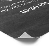 まばゆい黒板結婚の看板 ポスター (角)