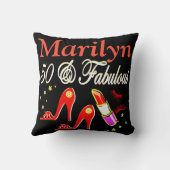 まばゆい50と素晴らしいパーソナライズされた枕 クッション (裏面)