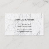 まばゆと眉の白い大理石メイクアップアーティスト 名刺 (裏面)