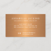 まばゆと眉サービスglam金ゴールド金属サロン 名刺 (裏面)