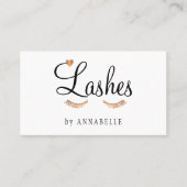 まばゆと眉サービスglam金ゴールド金属サロン 名刺 (正面)