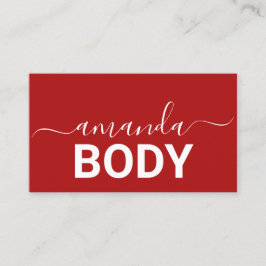 まばゆみ眉メイクアップロゴミニマリズム赤 名刺