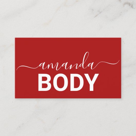 まばゆみ眉メイクアップロゴミニマリズム赤 名刺 (正面)