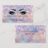 まばゆみ美容師メイクアップバラ喫煙自筆証書 名刺 (正面/裏面)