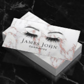 まばらメイクアップ閉じた目サロンバラ金ゴールド大理石 名刺