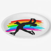 まぶしいスケーター ペーパープレート (アングル)