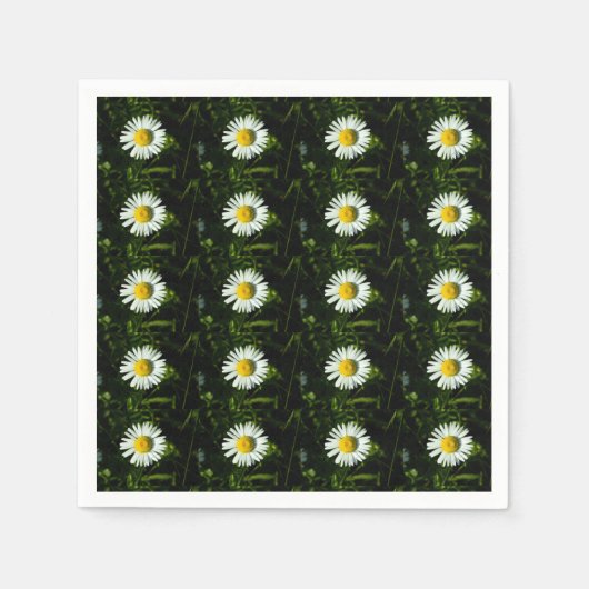 まぶしいデイジー紙ナプキン スタンダードカクテルナプキン (正面)