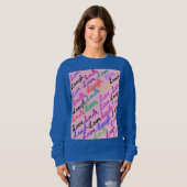 まぶしいデザインのTシャツ。 スウェットシャツ (正面フル)