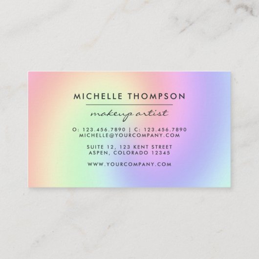 まぶしいフェイクグリッターリップ名刺 名刺 (裏面)