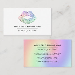 まぶしいフェイクグリッターリップ名刺 名刺