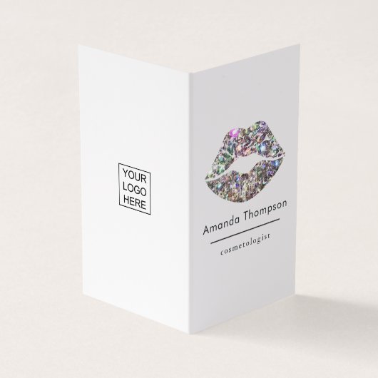 まぶしいフェイクグリッター唇メイクアップアーティスト 名刺 (外部)