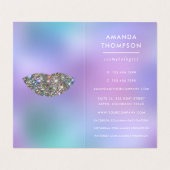 まぶしいフェイクグリッター唇メイクアップアーティスト 名刺 (内部フラット)