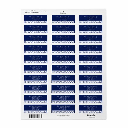 まぶしいフレークホリデイ住所 シール (フルシート)