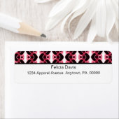 まぶしいレトロ差出人住所ラベル ラベル (インサイチュ)