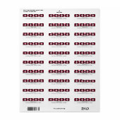 まぶしいレトロ差出人住所ラベル ラベル (フルシート)