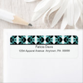 まぶしいレトロ差出人住所ラベル ラベル (インサイチュ)