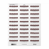 まぶしいレトロ差出人住所ラベル ラベル (フルシート)