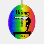 まぶしい体操パーソナライズされたオーナメント セラミックオーナメント (右)