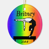 まぶしい体操パーソナライズされたオーナメント セラミックオーナメント (左)