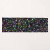 まぶしい数々の色の星 ヨガマット (正面(横))