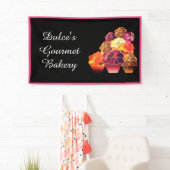 まぶしい暖かい積み重ねマフィン  横断幕 (インサイチュ)