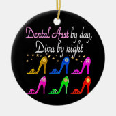 まぶしい歯科用補助靴クイーン セラミックオーナメント (正面)