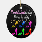 まぶしい歯科用補助靴クイーン セラミックオーナメント (左)