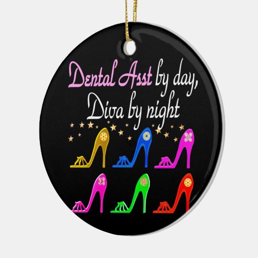まぶしい歯科用補助靴クイーン セラミックオーナメント (左)