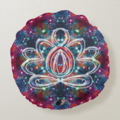 まぶしい禅蓮の丸い枕 ラウンドクッション (裏面)