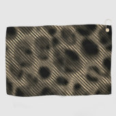 まぶしい穴の上の勾配ストライプセピア狭い ゴルフタオル (横)