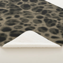 まぶしい穴の上の勾配ストライプセピア狭い シェルパブランケット